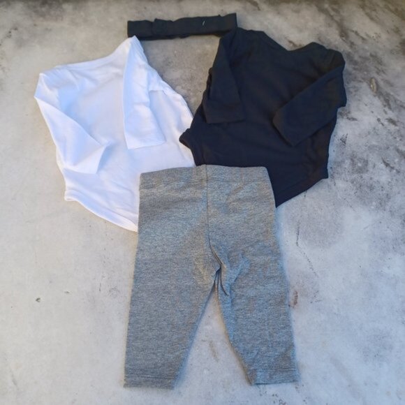Nike Baby Gift Set Body Suit Long Sleeve Shirt Legging Pants Bow Headband - Picture 7 of 8